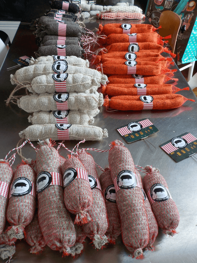 91-Saucisson sec cendré
